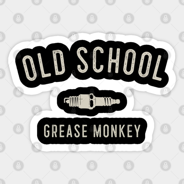Old School Grease Monkey Sticker by Stylecombinator